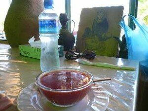 Hisaa al tomatem at the Royal Jordanian resto, thanks to Suleyman